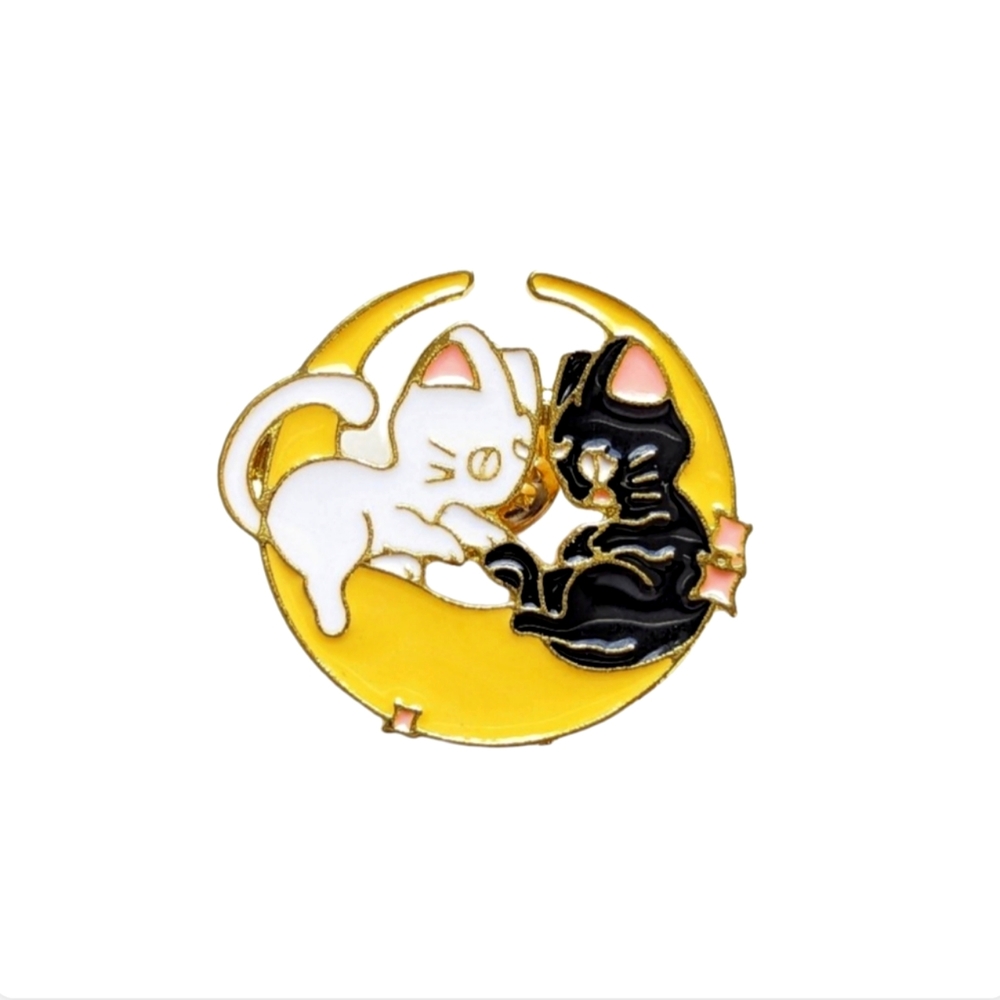 Sailor Moon Enamel Pin Luna & Artemis / Anime Brooch
